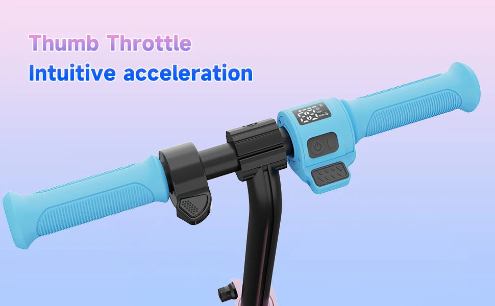 RCB Kids e-Scooter for Children 6-12 Years, 150 W Motor - Max 16 km/h - Rainbow Light-folk Electric Scooter Children.