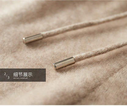 Autumn Winter New Thickened 100% Pure Cashmere Pants for Men High Waist Knitted Jogger Pants Solid Color Versatile Harem Pants.