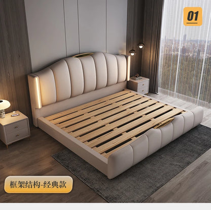 200 x 220 cm Rahmen-Kopfteil, Hochzeitsbett, Hauptschlafzimmer, Kingsize-Doppelbett, 3 Schubladen, Aufbewahrung, luxuriöse Schlafzimmermöbel in voller Größe