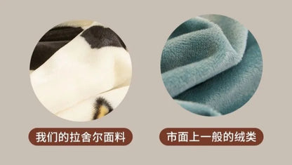 150x200cm  Home Blanket Double Layered Encrypted Plush Fur Coral Fleece Quilt Winter Dormitory Sofa Keep Warm Sheet Bed Cover.