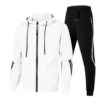 Herren Winter Trainings anzug Set einfarbige Hoodies und Kordel zug Jogging hose Loose Fit Freizeit Sportswear Anzug