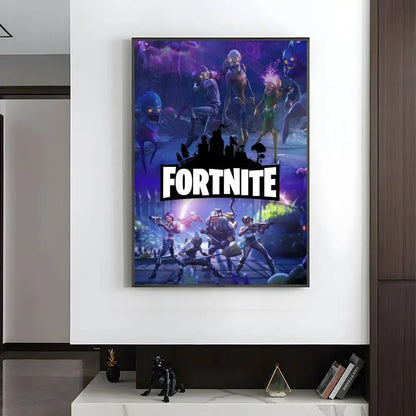 1pc F-Fortnites Poster HD art sticky wall waterproof home living room bedroom bar aesthetic decoration