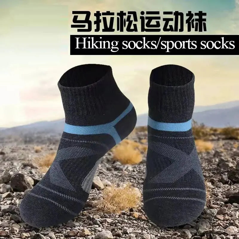 3 Pairs Men's Socks Hiking Black Sports Basketball Socks Casual Soft Running Summer Absorb Sweat Breathable Male Sokken Gifts.
