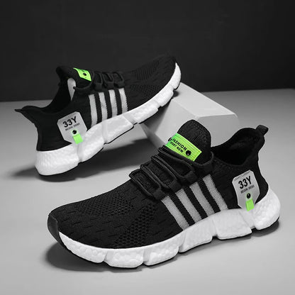 Atmungsaktives Mesh Männer Schuhe Trendy Leichte Fuß Wohnungen Plus Größe Männliche Tennis Turnschuhe Laufen Outdoor Fitness Schuhe 2024