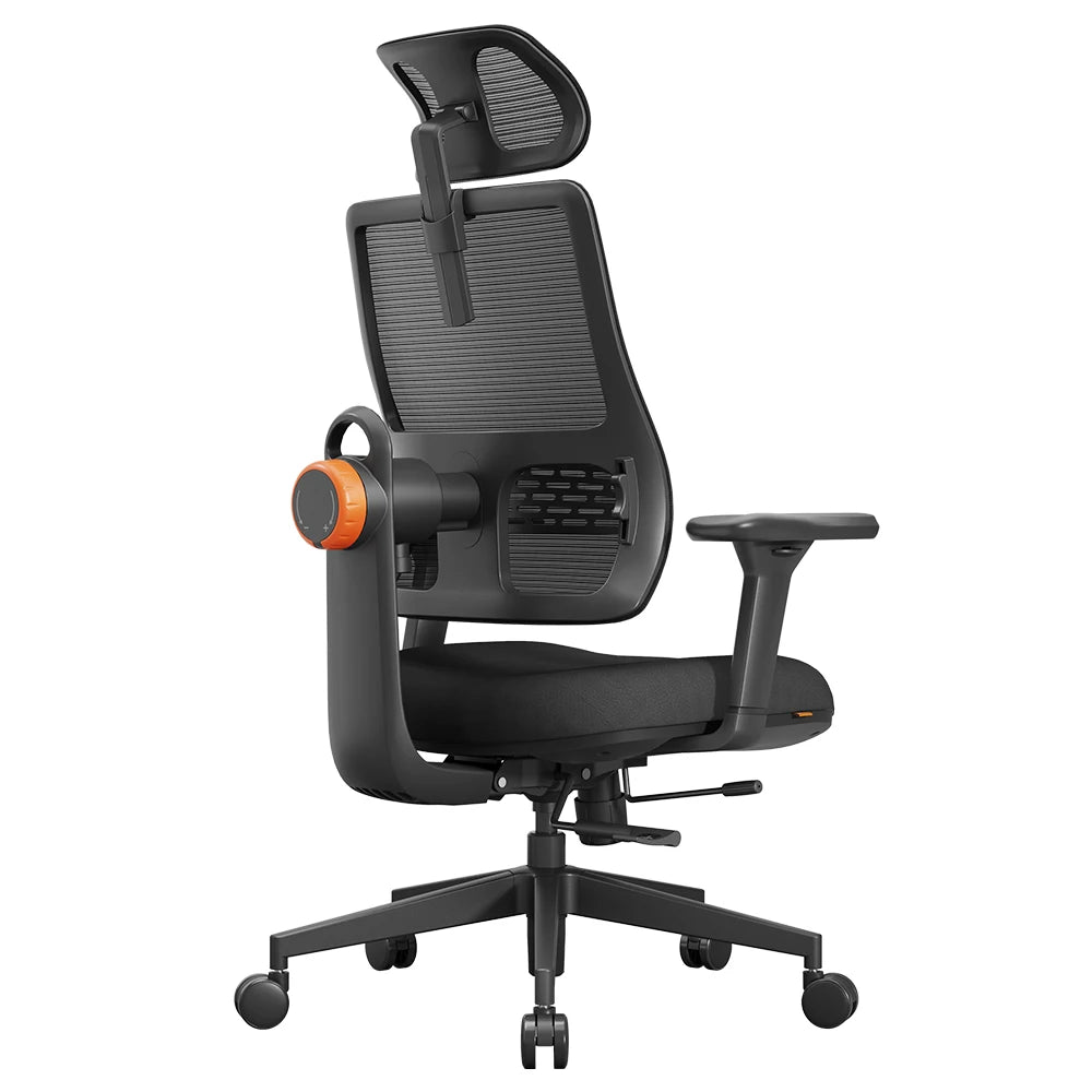 NEWTRAL MAGICH003 Ergonomischer Bürostuhl, automatisch ausgestellte Rückenlehne, adaptive Unterrückenstütze, verstellbarer Kopfstützensitz, Grau