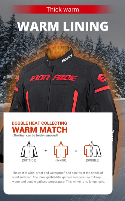 Motorcycle Jacket Waterproof Motorcross Jacket Pants Moto Jacket Windproof Riding Motorbike Clothes With Protective Gear M-3XL.