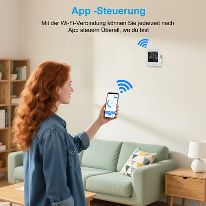 CONENTOOL WiFi Electric Thermostat 16A Floor Heating Smart Home with Alexa Tuya Google Digital Temperature Controller App Remote.