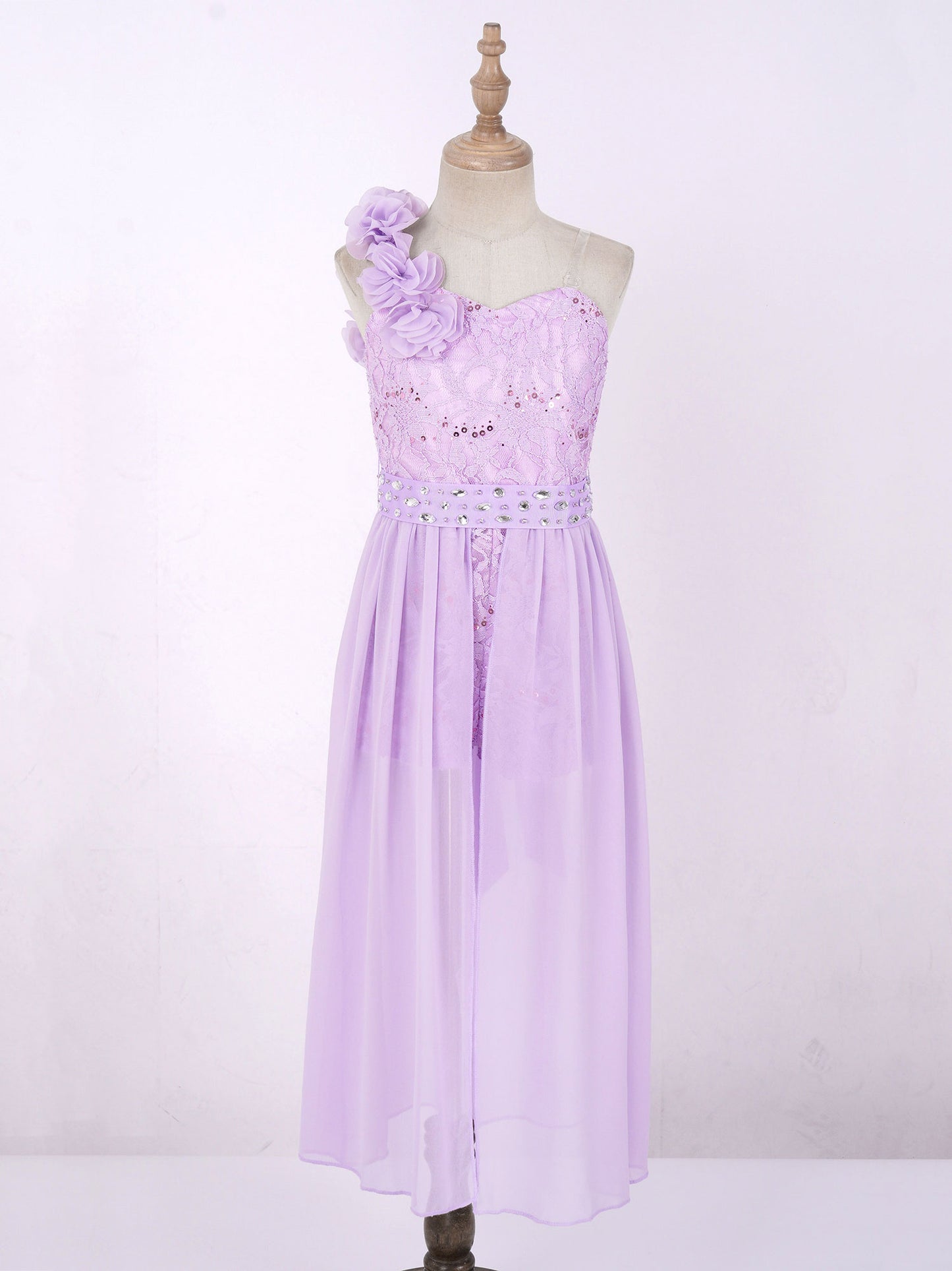 Elegantes Partykleid für Mädchen, Hochzeit, Geburtstag, Abschlussball, Bühne, Festzug, glänzende Pailletten, Perlenapplikation, Spitze, Chiffon, Overall-Kleider