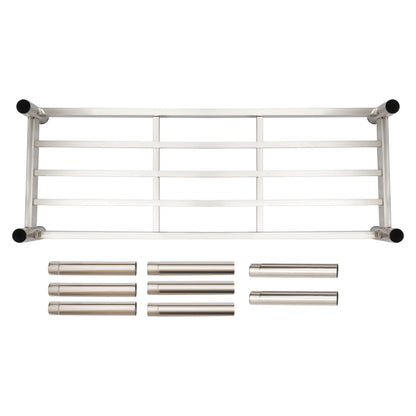 Freistehende Edelstahl Doppels ch üssel gewerbliche Küchen spüle Set mit Wasserhahn Abtropffläche mit/Werkbank & Doppel regale