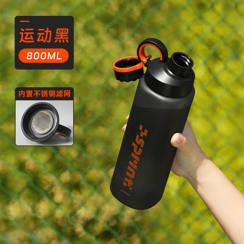 2025 New Sport Plastic Water Cup Large Capacity Portable Summer Anti-Fall High-Temperature Resistant With Tea Separator.