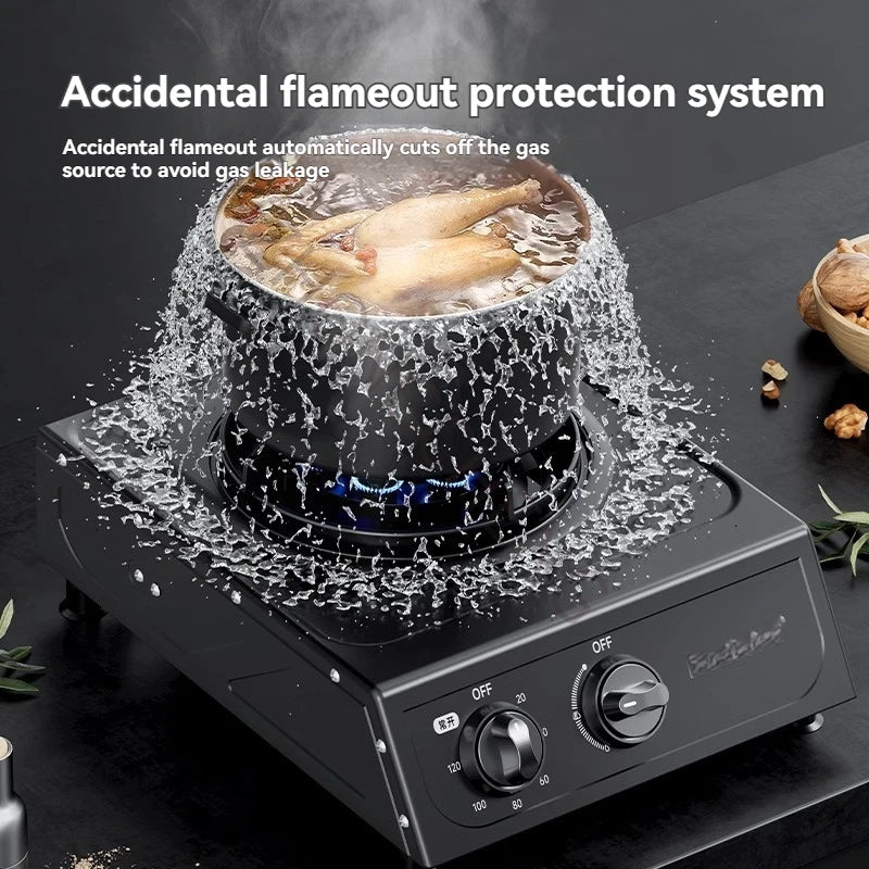 Liquefied Gas Stove Household Flameout Protection Gas Stove Natural Gas Energy-saving Fierce Fire.