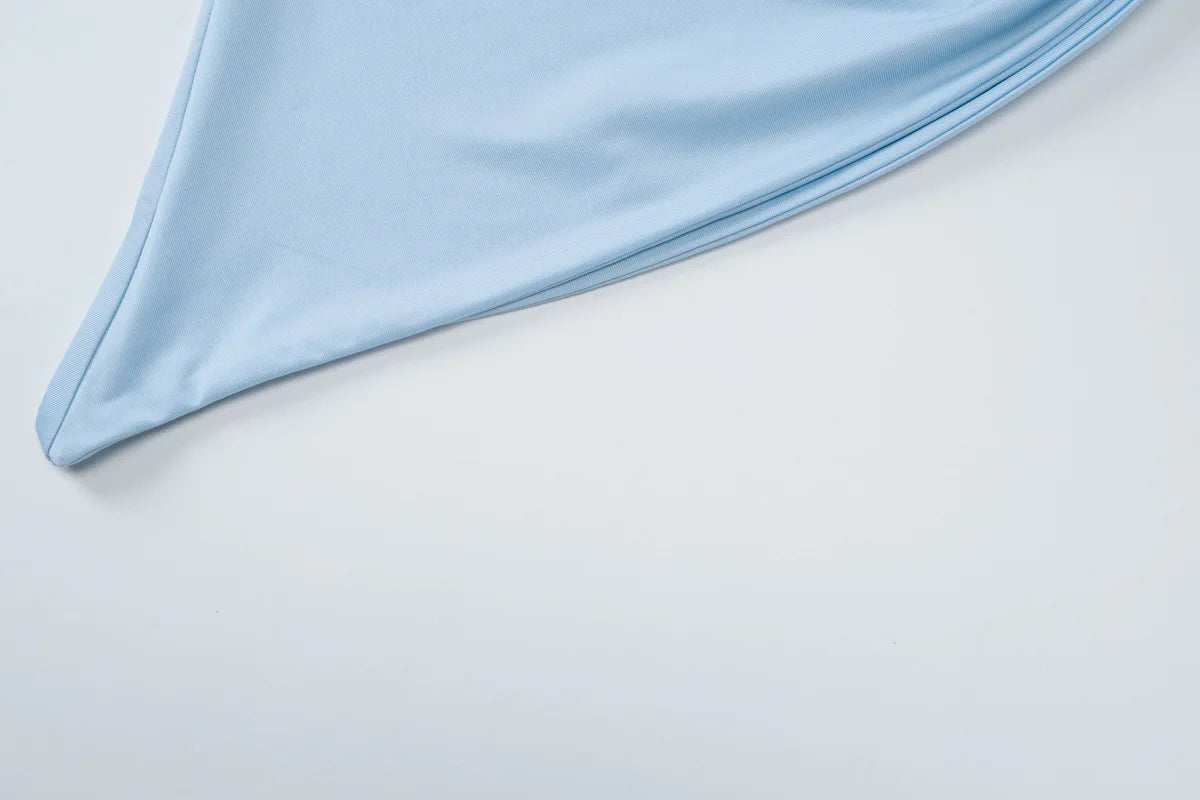 Cryptographic Summer Fashion One Shoulder Tops Slim Sexy Backless Basic Asymmetrical Women's Crop Top Tank Ruched Streetwear.