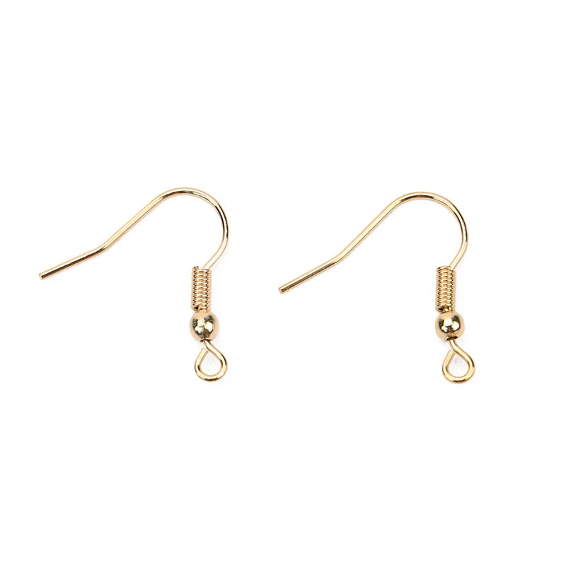 50pcs Never Fade PVD Stainless Steel Earrings Hooks Clasp Bulk Anti Allergy Earring Making Earing Wires For Diy Jewelry Findings.