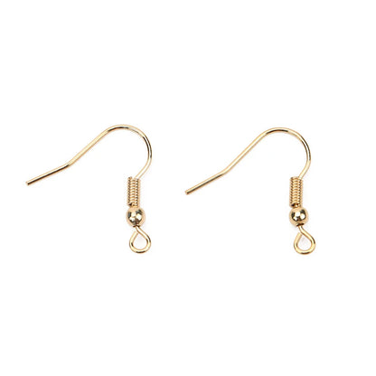 50pcs Never Fade PVD Stainless Steel Earrings Hooks Clasp Bulk Anti Allergy Earring Making Earing Wires For Diy Jewelry Findings.