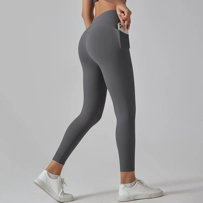 Women Leggings With Pockets Yoga Pants Gym Leggings Sport Women Fitness High Waist Female Legging Tummy Control Running Training
