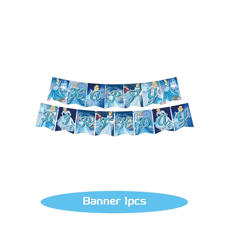 Disney Cinderella Geburtstag Dekoration Party Liefert Hintergrund Geschirr Set Luftballons Dekoration Party Gefälligkeiten Für Kinder Geburtstag