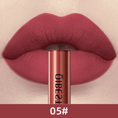 QIBEST Matte Liquid Lipstick Waterproof Long Lasting Lip Gloss Velvet Mate Nude Red Tint Tube Lipsticks Lipgloss Makeup Cosmetic