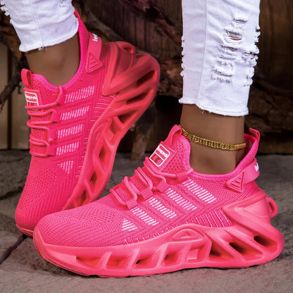 YRZL Unisex Running Shoes Men Women Lightweight Mesh Breathable Comfortable Flat Soft Tennis Shoes Summer Lace-up Sneakers Man