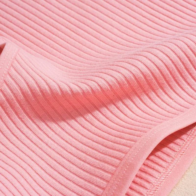 5PCS Women's Cotton Panties Sexy Low Waist Briefs Striped Underpants Female Comfortable Stretch Lingerie Ladies Soft Underwear