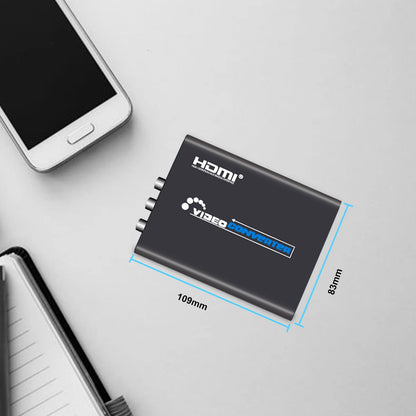 Wiistar AV+S-VIDEO to HDMI Converter 1080P/720P HD Video Adapter for DVD/PS2/WII/XBOX360 with Audio Output & Aspect Ratio Switch.