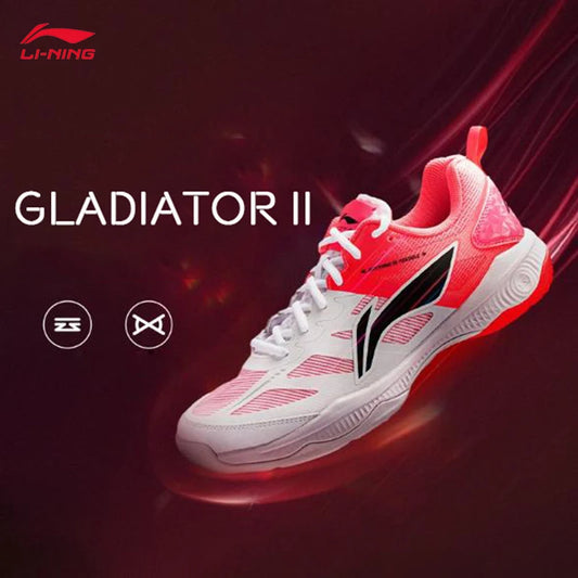 LI-NING GLADIATOR 2 Unisex stoßdämpfende, reboundende, atmungsaktive, weiche Badminton-Trainingsschuhe AYTV017