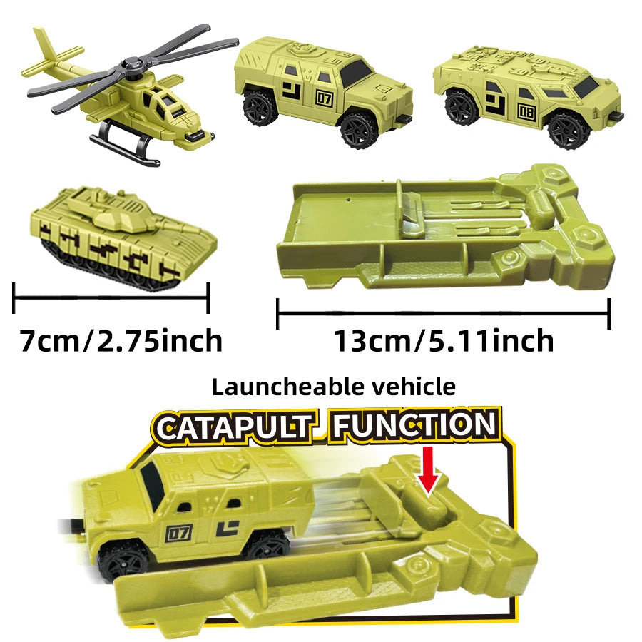 Navy and Army Marine Aircraft Carrier Fighter Military Model Land Armored Vehicle Tank Helicopter Toy Children's Boy Toy.