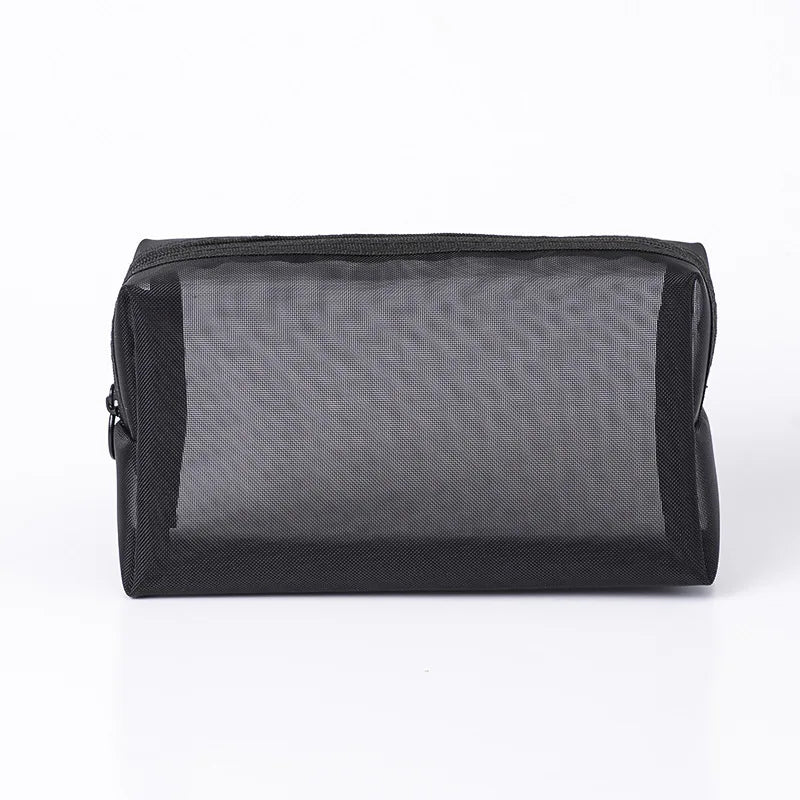 Women Mesh Cosmetic Bag Travel Storage Makeup Bag Organizer Female Make Up Pouch Portable Small Large Toiletry Beauty Case.