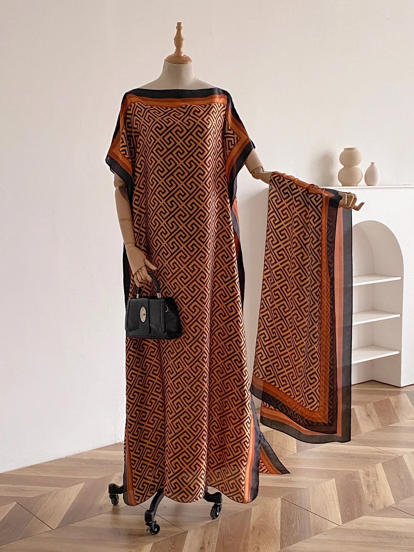 Sommer Neue Mode Afrikanische Kleider Für Frauen Elegante Gedruckt Seide Muslimischen Dame Lange Hijab Kaftan Kleid Oversize Kuwait Abaya.