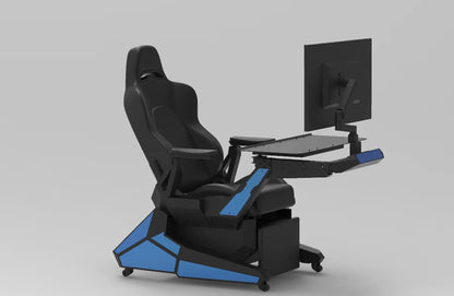 EASE POD PRO Günstiger, bequemer Computer-Cockpit-Zero-Gravity-Stuhl, ergonomischer Stuhl, Arbeitsplatz für 1–2 Monitore