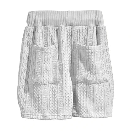 2024 Summer New Men's High Street Casual Loose Jacquard Sportswear V-Neck Short Sleeve Shorts Men's Fashion Suit.