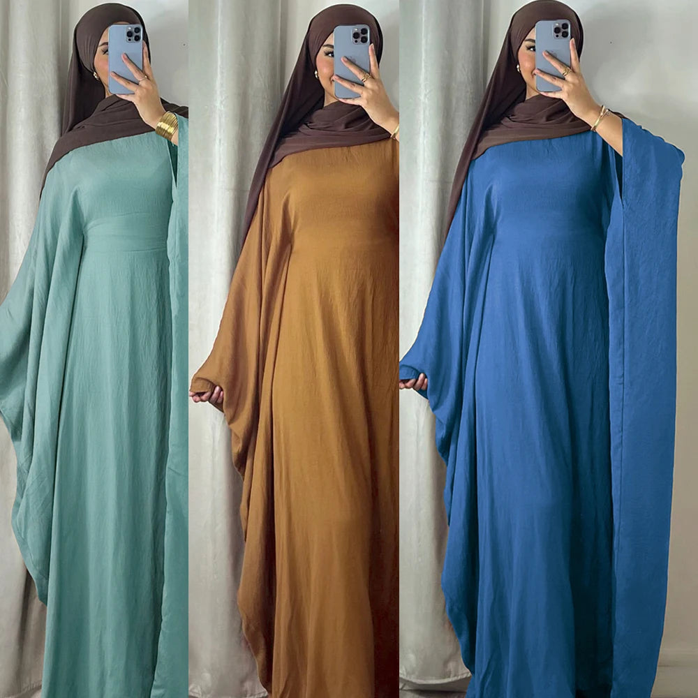 Ramadan Eid Baumwolle Leinen Khimar Abaya Set Dubai Muslim Sets Hijab Kleid Kaftan Abayas Kaftan Marocain Femme Vestidos Para Mujer.