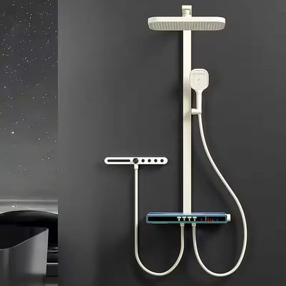 Bluetooth Music Digital Bathroom Shower System Ambient Lighting thermostatic Digital Bathroom Shower Set Faucets Accessories