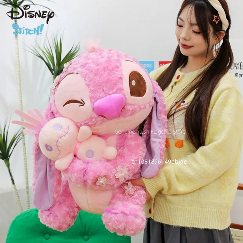 70cm Big Size Disney Lilo & Stitchanime Plush Stuffed Doll Room Decoration Peluche Pillow Angel Plushies Ornaments Gifts.