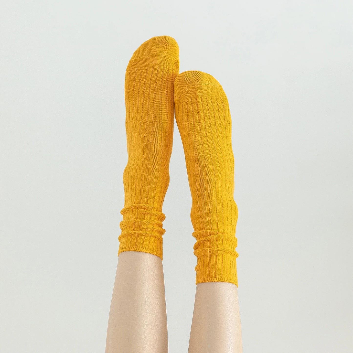 10Pairs Retro Women Cotton Loose Socks Autumn Winter Knitting Solid Color Long Black Pink Korean Japanese Student Girls.