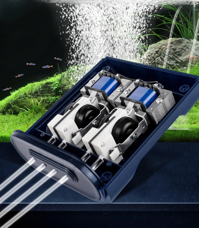 Silent Aquarium Oxygen Air Pump with Check Valve Fish Tank compactor Oxygenator Aquarium Air Compressor Aerator 220v 3w-14w.