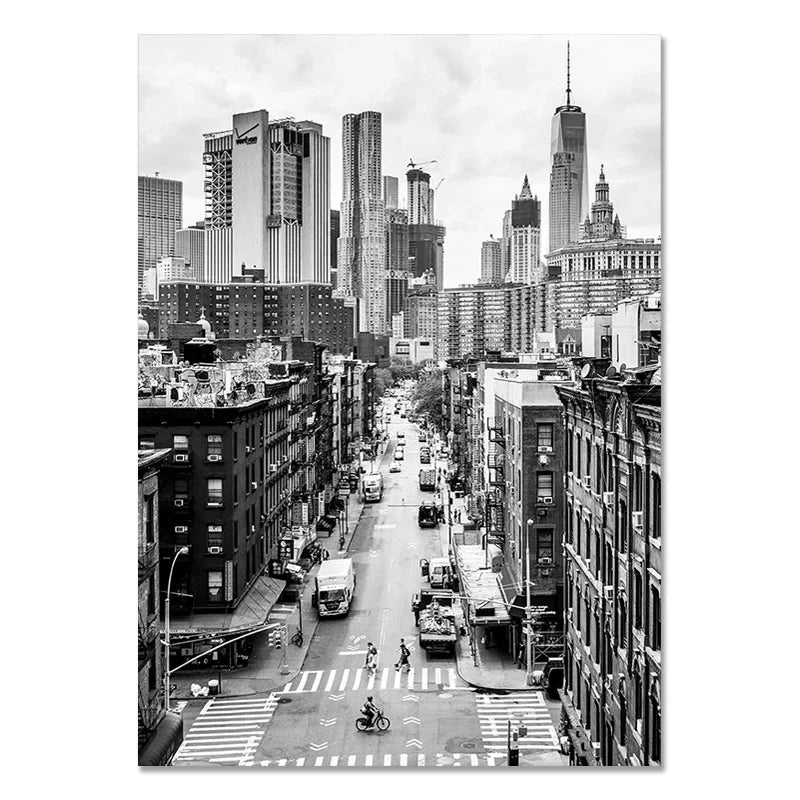 New York City Canvas Posters and Prints Black and White Wall Art Pictures Living Room Decoration Painting on The Wall Home Decor.