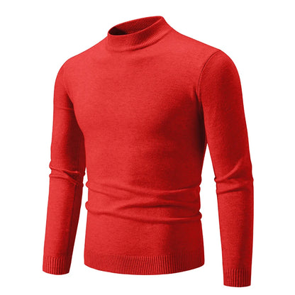 New Autumn Winter Designer Fashion Half Turtleneck Knitted Sweater High Quality Mens Casual Solid Color Warm Women Sweaters