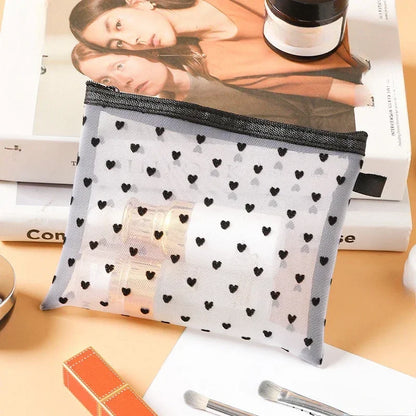 Women Mesh Cosmetic Bag Travel Storage Makeup Bag Organizer Female Make Up Pouch Portable Small Large Toiletry Beauty Case