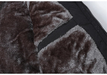 New Windproof Thermal Diamond-Quilted Cotton Jacket Winter Men's Fleece-Lined Thickened Cuff Design Stand-Up Collar Jacket