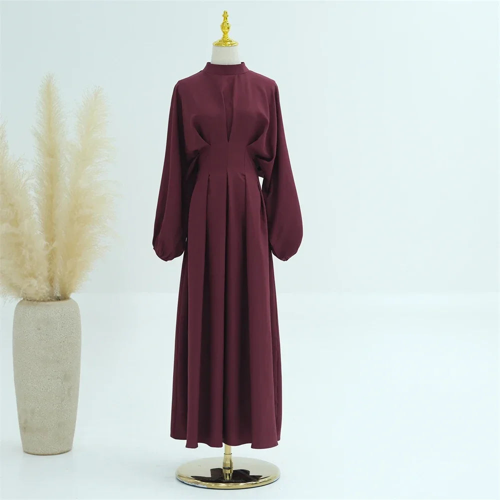Ramadan Linen Abaya Dubai Turkey Islam Muslim Modest Dress Kaftan Prayer Clothes For Women Kebaya Robe Arabe Femme Musulmane