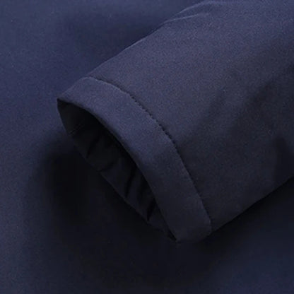 2024 New Men's Padded Cotton Clothing Fashion Casual Solid Color Windproof Lapel Long-Sleeved Jacket Street Beat Men's.