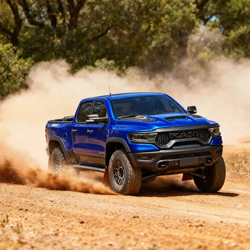 KM Thunder Dodge Tyrannosaurus RAM 1500 Simulation 1/8 Remote Control Electric 4WD Climbing Vehicle Pickup Off road Vehicle.