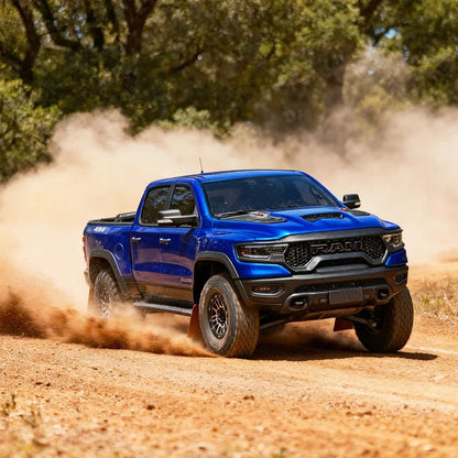 KM Thunder Dodge Tyrannosaurus RAM 1500 Simulation 1/8 Remote Control Electric 4WD Climbing Vehicle Pickup Off road Vehicle.