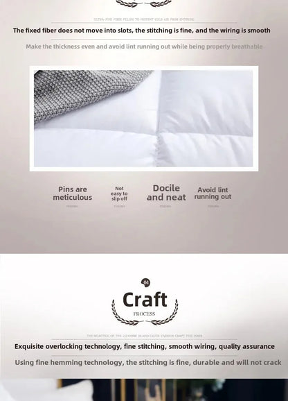 Winter Quilted Quilts Blanket 95% White Goose Down Soft Goose Down Warm Winter Duvet 거위털 이불 구스이불 거위Size King Twin Cover.