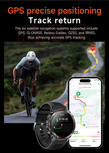 New Outdoors Military GPS Sports Smart Watch Women Dual-Band GNSS Compass Altimeter 3ATM Waterproof BluetoothCall Smartwatch Men.