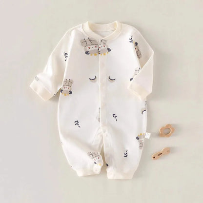 Baby Strampler Gereinigte Baumwolle Neugeborene Kleidung Cartoon Jungen Mädchen Bodys Lange Ärmel Belüftung Vier Jahreszeiten Strampler Pyjamas.