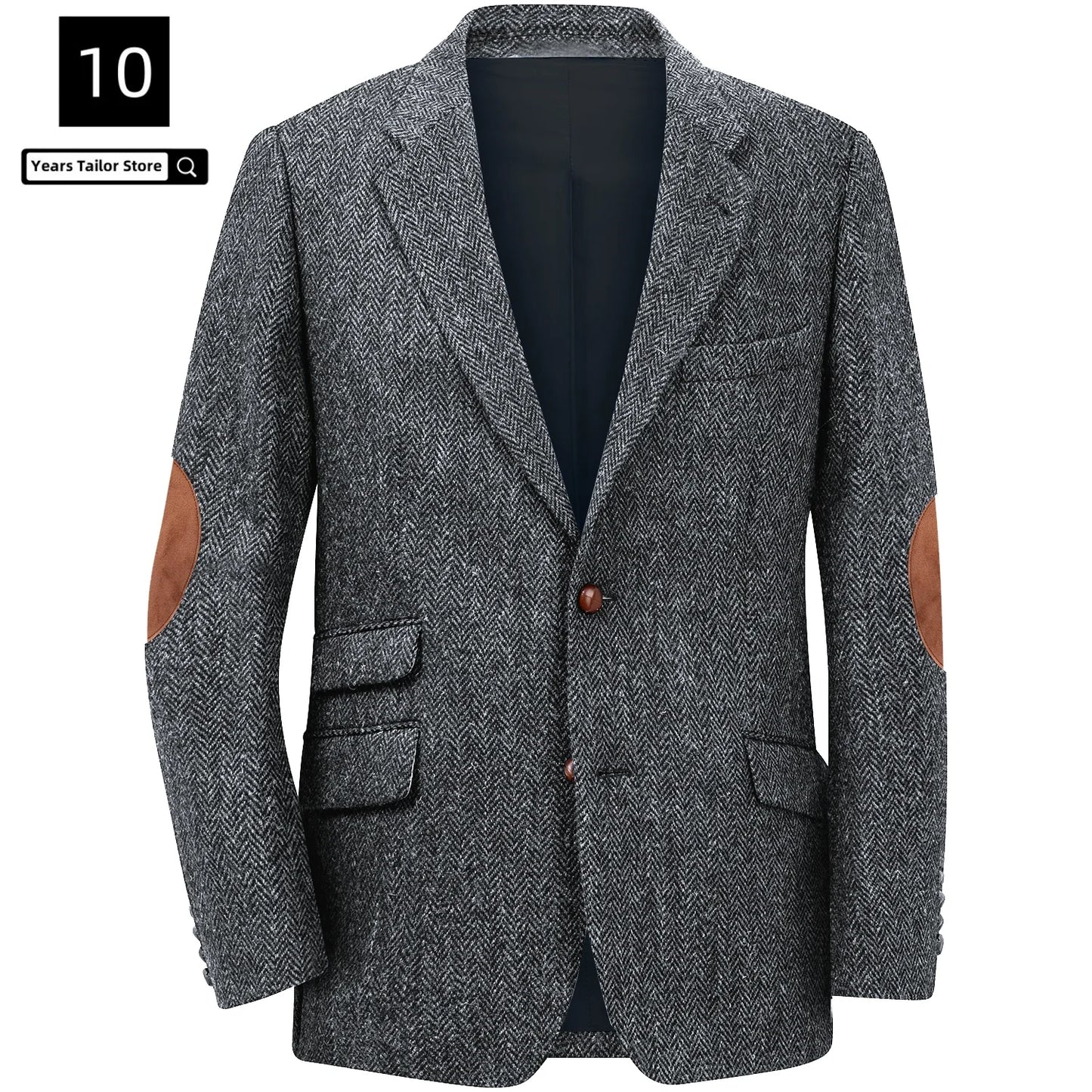 Men's Blazer Herringbone Single Breasted Casual Elegant Man Suit Jackets Coat Men's Stage Clothing Clothing-for-men Male Clothes.