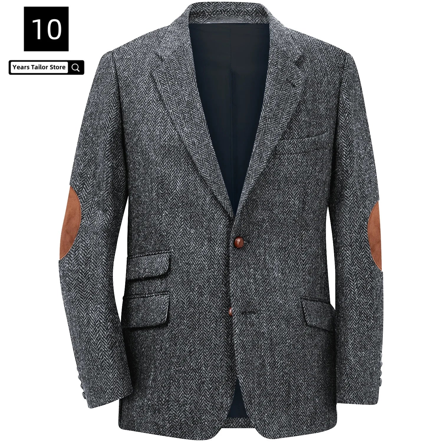 Men's Blazer Herringbone Single Breasted Casual Elegant Man Suit Jackets Coat Men's Stage Clothing Clothing-for-men Male Clothes.