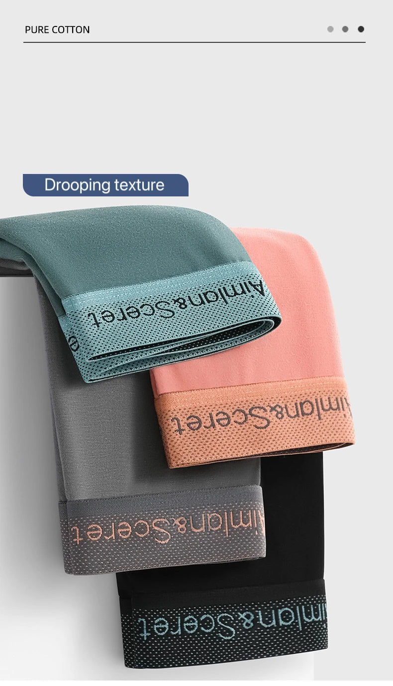 4Pcs Männer Unterwäsche Sportliche Boxer Plus Größe Jugend Boxer Shorts Bequeme Atmungsaktive Flache Hosen männer Quadratische Höschen Slip geschenk