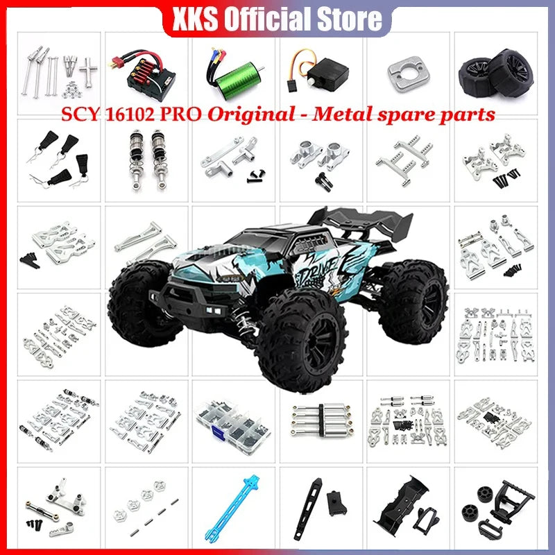 16101PRO 16102PRO RC Car Brushless Metal Upgrade Parts SCY 16101 16102 16103 16201 Accessories  Brushless Motor Gear Drive Shaft.